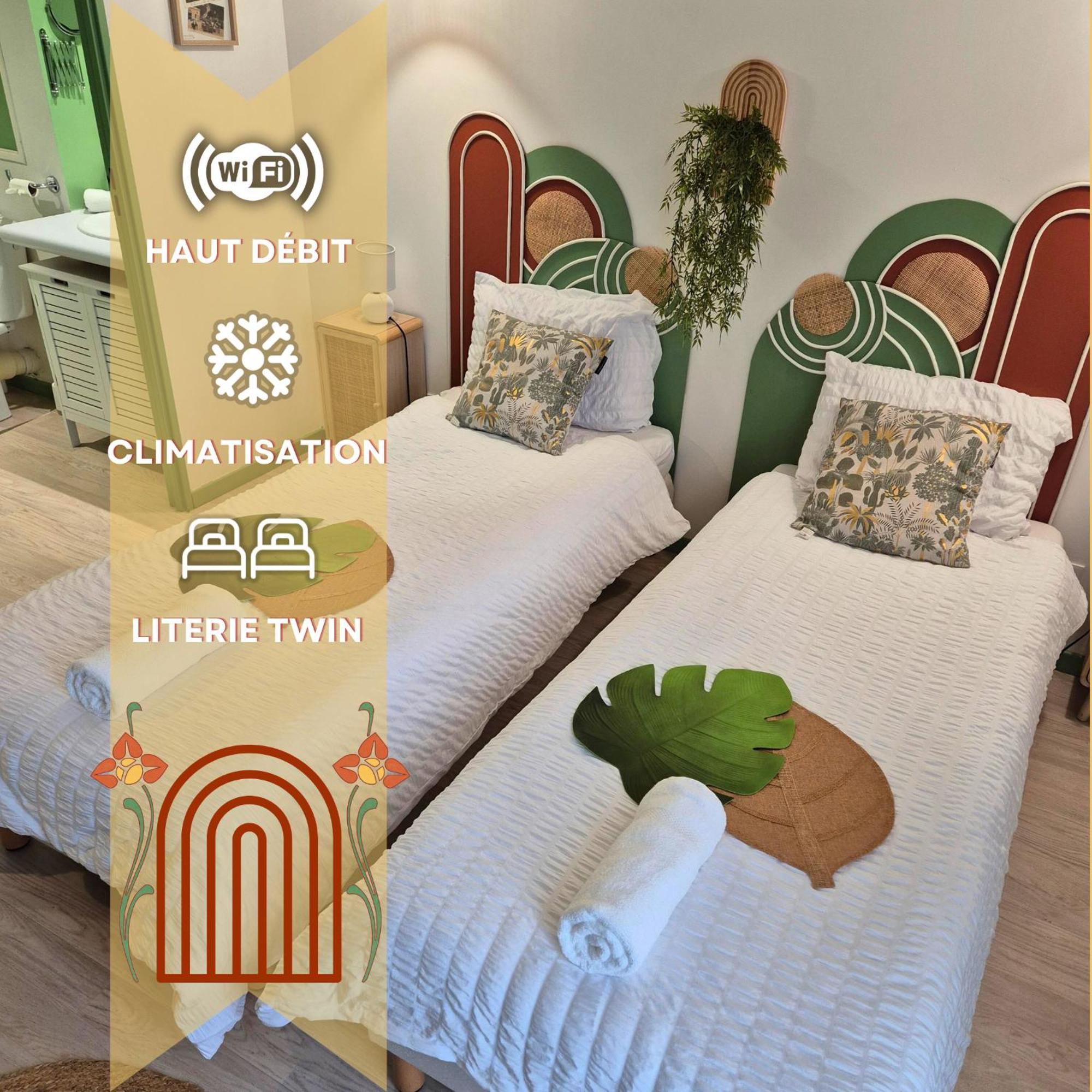 Ferienwohnung Boudoir - Clim-Wifi-Twin-Gare Lourdes Exterior foto